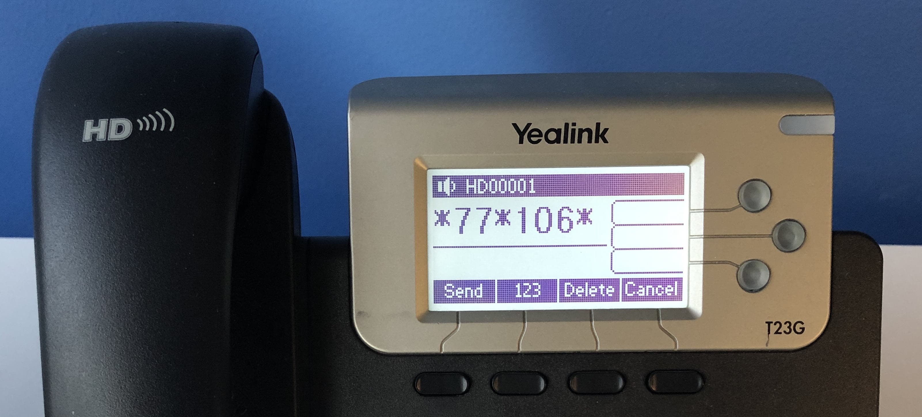 Hotdesking Extension Number Entry